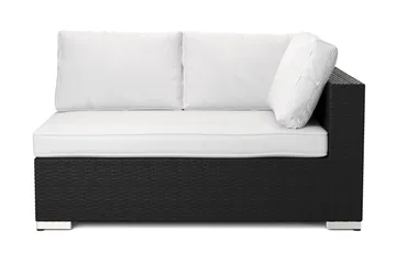 Bahamas Högermodul utomhus 140 cm i konstrotting, Svart