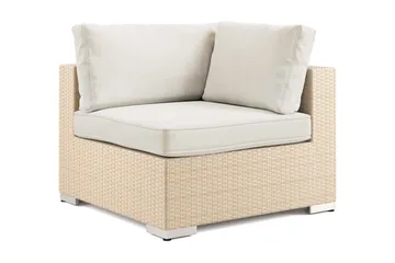 Bahamas Hörnmodul utomhus i konstrotting med Ljus vattenavisande dyna - Beige - Products - Utemöbler & utemiljö - Övrigt utemöbler - Moduler utesoffa