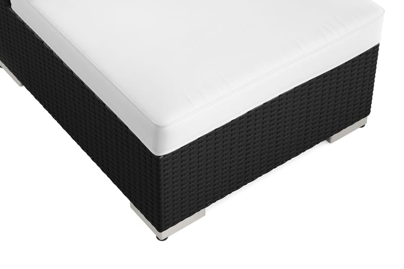 Bahamas Mittmodul utomhus i konstrotting med Ljus vattenavisande dyna - Svart / Vit - Products - Utemöbler & utemiljö - Övrigt utemöbler - Moduler utesoffa - Mittmodul utesoffa