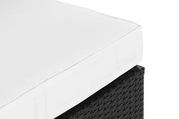 Bahamas Vänstermodul utomhus 140 cm i konstrotting - Svart / Vita dynor - Products - Utemöbler & utemiljö - Övrigt utemöbler - Moduler utesoffa - Vänstermodul utesoffa