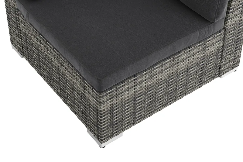 Wisconsin Hörnmodul utomhus i konstrotting med vattenavisande dyna - Grå - Products - Utemöbler & utemiljö - Övrigt utemöbler - Moduler utesoffa
