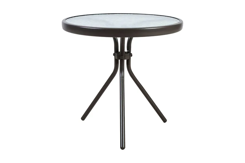 Dublin Runt Cafébord och Bistrobord Utomhus 50 cm Glas, Brun