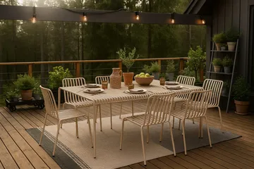 Jarva Matstol Utomhus i metall för balkong och uteplats - Beige - Products - Utemöbler & utemiljö - Balkong & altan - Balkongmöbler - Balkongstol