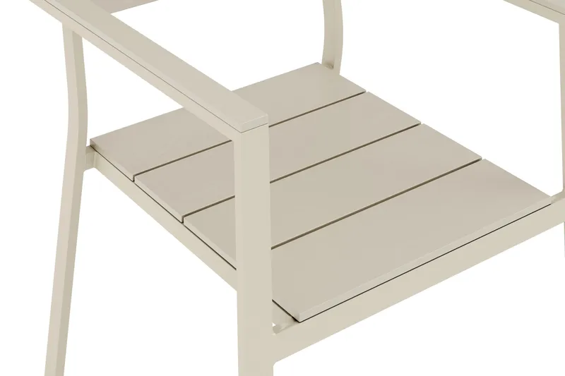 Tunis Stapelbar stol Utomhus Aintwood i aluminium - Beige - Products - Utemöbler & utemiljö - Balkong & altan - Balkongmöbler - Balkongstol