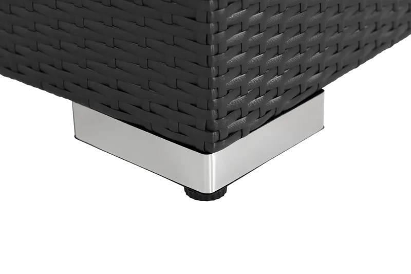 Bahamas Loungefåtölj utomhus i konstrotting för Uteplats och Trädgård - Svart / Vita dynor - Products - Utemöbler & utemiljö - Loungemöbler - Loungestol utomhus