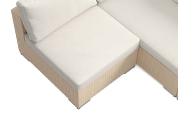 Bahamas U-formad utomhus loungegrupp med öppet avslut, 8-sits med bord - Beige - Products - Utemöbler & utemiljö - Loungemöbler - Loungeset & loungegrupp