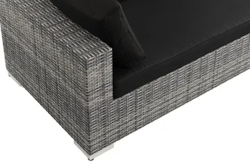 Bahamas U-formad utomhus loungegrupp med stängt avslut, 9-sits med bord - Grå - Products - Utemöbler & utemiljö - Loungemöbler - Loungeset & loungegrupp