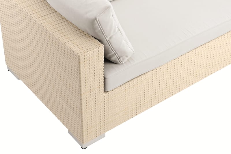 Bahamas utomhus divansoffa 5-sits med vändbar divan och bord med hylla - Beige - Products - Utemöbler & utemiljö - Loungemöbler - Loungeset & loungegrupp