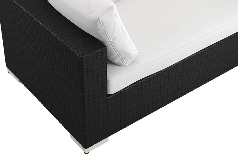 Bahamas utomhus divansoffa 6-sits med vändbar divan och bord - Svart - Products - Utemöbler & utemiljö - Loungemöbler - Loungeset & loungegrupp