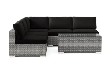 Bahamas utomhus hörnsoffa 5-sits vändbar med öppet avslut och bord - Grå - Products - Utemöbler & utemiljö - Loungemöbler - Loungeset & loungegrupp