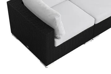 Bahamas utomhus hörnsoffa 5-sits vändbar och bord med hylla - Svart - Products - Utemöbler & utemiljö - Loungemöbler - Loungeset & loungegrupp