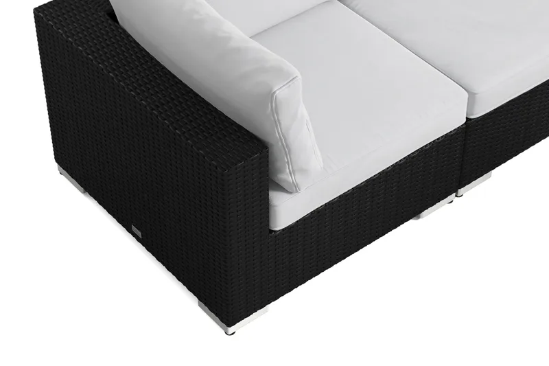 Bahamas utomhus hörnsoffa 8-sits vändbar med fåtölj och bord - Svart - Products - Utemöbler & utemiljö - Loungemöbler - Loungeset & loungegrupp