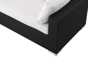 Bahamas utomhus L-soffa höger 8-sits med fåtölj och bord med hylla - Svart - Products - Utemöbler & utemiljö - Loungemöbler - Loungeset & loungegrupp