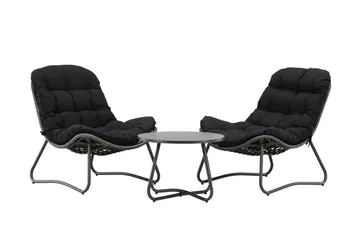 Cala Soffgrupp Utomhus 2-sits - Svart - Products - Utemöbler & utemiljö - Loungemöbler - Loungeset & loungegrupp