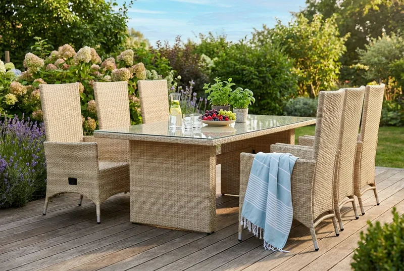 Jenny Fällbar fåtölj utomhus - Matstol ute i konstrotting - Beige - Products - Utemöbler & utemiljö - Loungemöbler - Loungestol utomhus