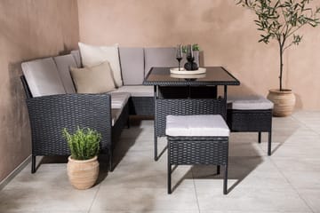 Knock Hörnsoffa Utomhus - Svart - Products - Utemöbler & utemiljö - Loungemöbler - Loungeset & loungegrupp