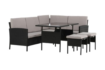 Knock Hörnsoffa Utomhus - Svart - Products - Utemöbler & utemiljö - Loungemöbler - Loungeset & loungegrupp