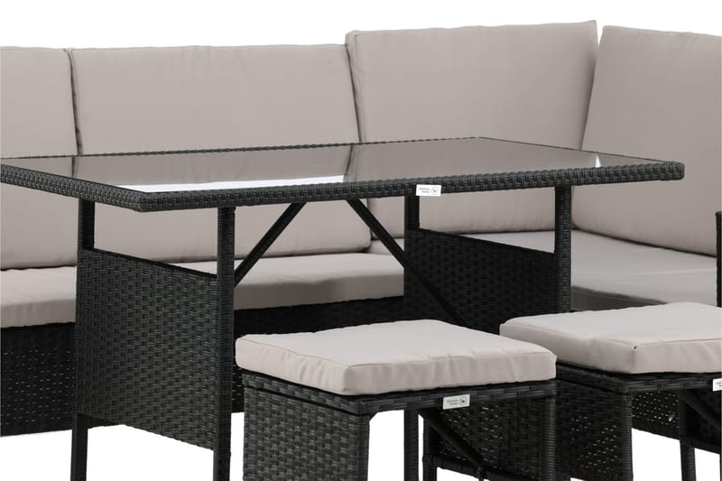 Knock Hörnsoffa Utomhus - Svart - Products - Utemöbler & utemiljö - Loungemöbler - Loungeset & loungegrupp
