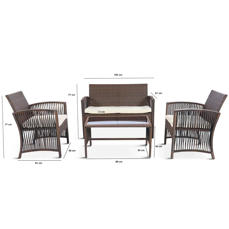 Lyxig soffgrupp för balkong | Lyfco Dalsjö - Products - Utemöbler & utemiljö - Loungemöbler - Loungeset & loungegrupp
