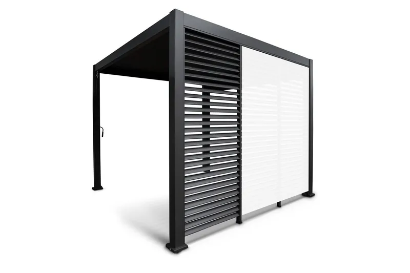 Paviljong vägg Mirador 93x235  cm Mör kgrå aluminium - Products - Utemöbler & utemiljö - Solskydd - Paviljong - Paviljongvägg