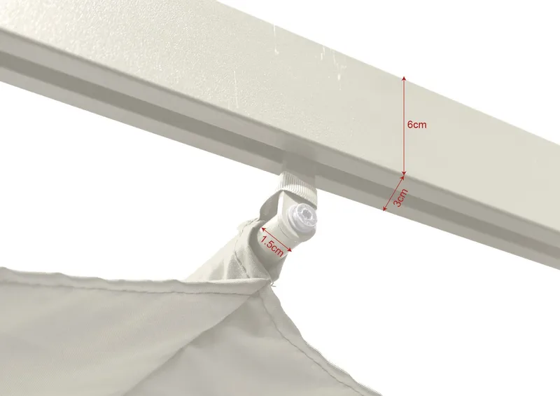 Porto Stor Pergola 4x3 m i aluminium med tak - Vit - Products - Utemöbler & utemiljö - Solskydd - Pergola
