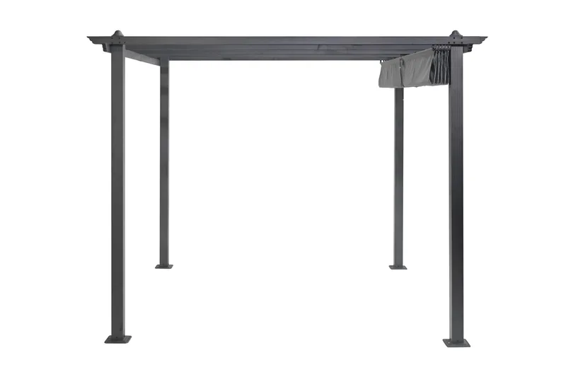 Porto Pergola 3x3 m i aluminium med tak för solskydd - Mörkgrå - Products - Utemöbler & utemiljö - Solskydd - Pergola