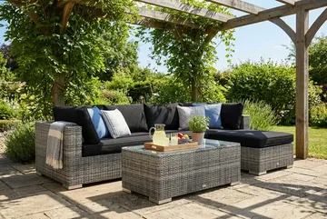 Bahamas Divanmodul - Loungebord utomhus 75x75 cm till soffor - Grå - Products - Utemöbler & utemiljö - Utebord & trädgårdsbord - Loungebord & soffbord utomhus