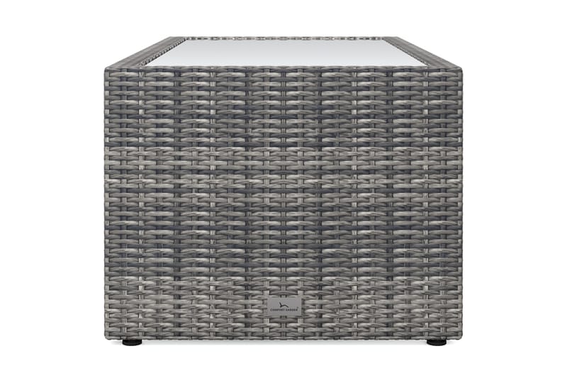 Bahamas Soffbord med hylla Utomhus 113 cm Konstrotting - Grå - Products - Utemöbler & utemiljö - Utebord & trädgårdsbord - Loungebord & soffbord utomhus