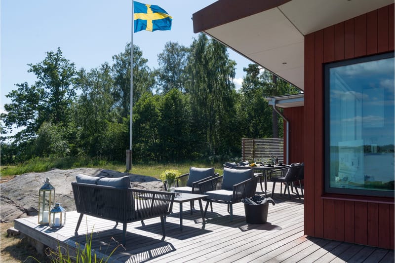 Hillerstorp Hunneslätt Utebord 90X150 Cm - Svart|Grå - Products - Utemöbler & utemiljö - Utebord & trädgårdsbord - Matbord utomhus