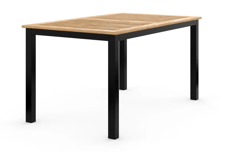 Las Vegas Förlängningsbart Matbord 152-210x90 cm, Svart / Natur