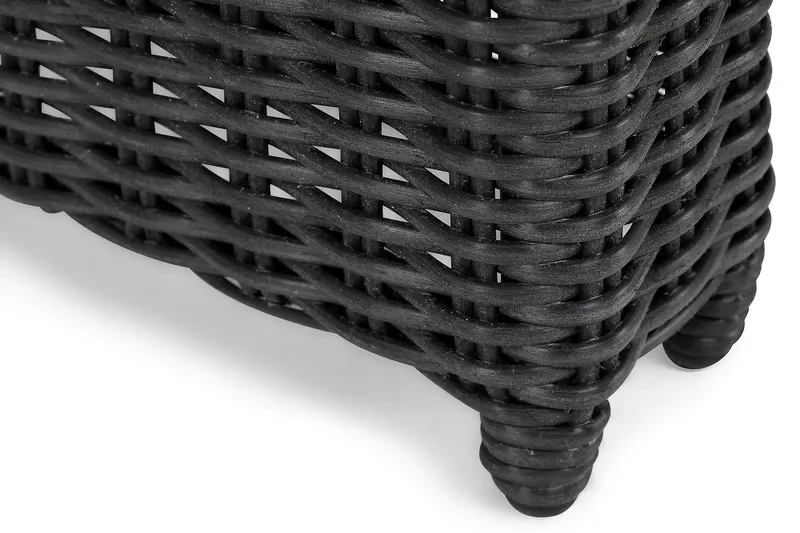 Marcus Stort Matbord Utomhus 200x100 cm – Utebord i konstrotting med glasskiva för Uteplats och Trädgård - Svart - Products - Utemöbler & utemiljö - Utebord & trädgårdsbord - Matbord utomhus