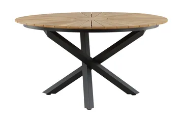 Mexico Matbord Utomhus Rund 140 cm Brun/Svart - Venture Home - Products - Utemöbler & utemiljö - Utebord & trädgårdsbord - Matbord utomhus