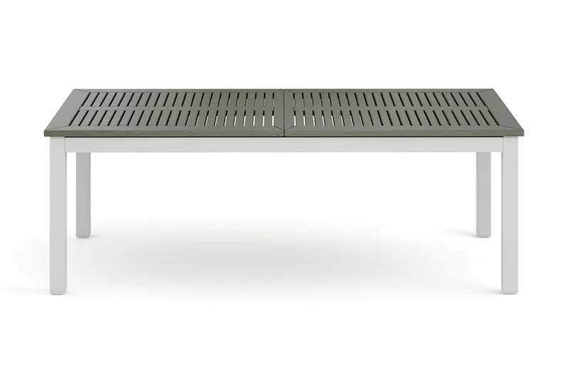 Monaco Stort rektangulärt förlängningsbart bord utomhus med iläggsskiva 210-310x90 cm i aluminium/plast - Vit/Grå - Products - Utemöbler & utemiljö - Utebord & trädgårdsbord - Matbord utomhus