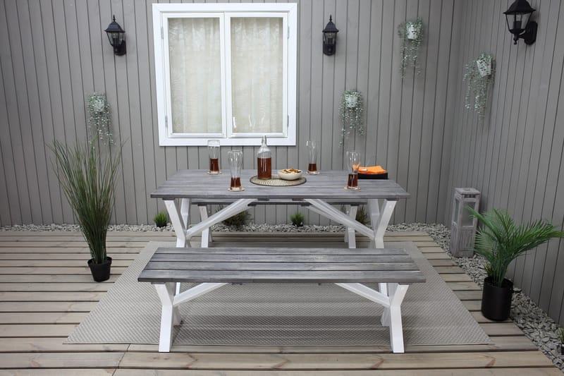 Scottsdale Matbord Utomhus 150 cm Grå/Vit - KWA - Products - Utemöbler & utemiljö - Utebord & trädgårdsbord - Matbord utomhus