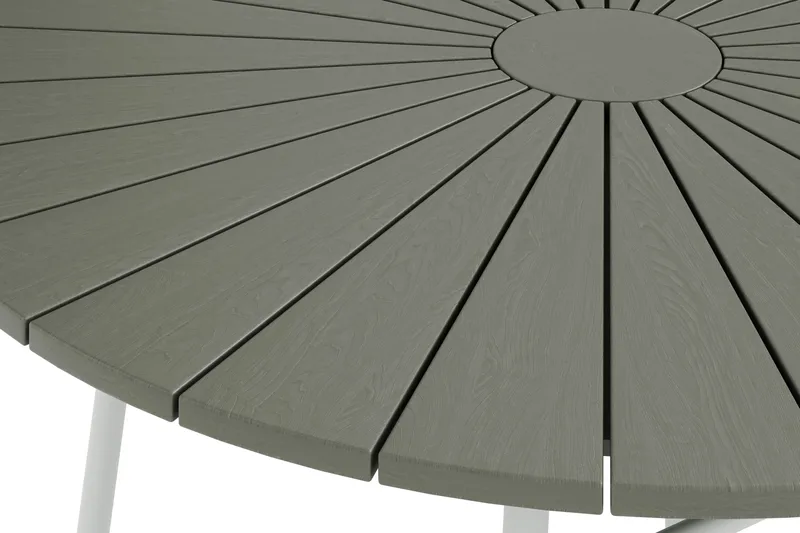 Tunis Runt Matbord utomhus 120 cm i aluminium metall - Grå/Vit - Products - Utemöbler & utemiljö - Utebord & trädgårdsbord - Matbord utomhus