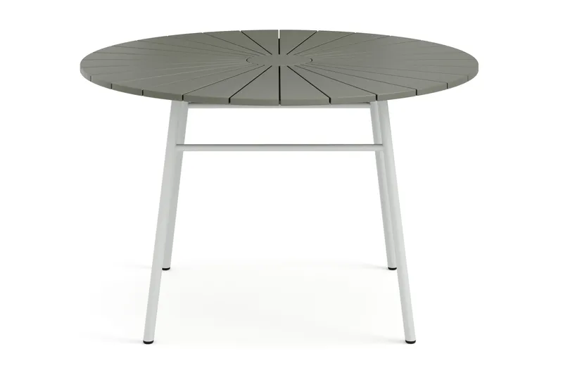 Tunis Runt Matbord utomhus 120 cm i aluminium metall - Grå/Vit - Products - Utemöbler & utemiljö - Utebord & trädgårdsbord - Matbord utomhus