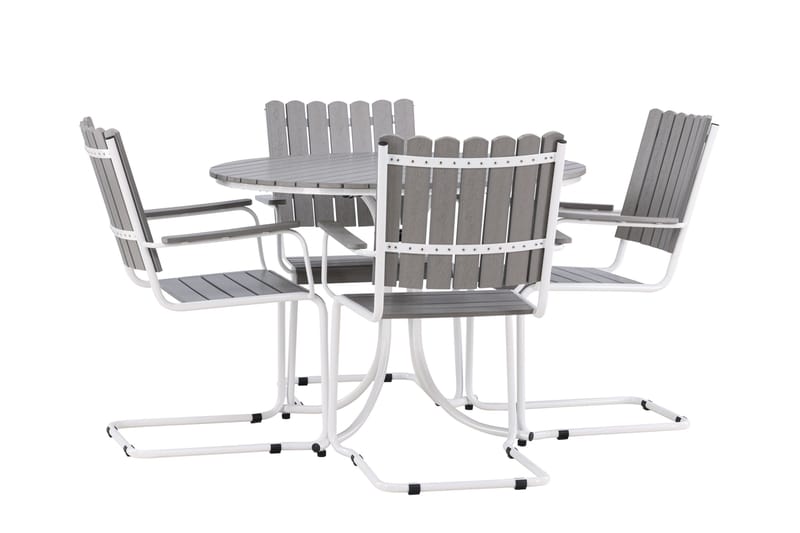 Holmsund Balkonggrupp 4-sits - Grå/Vit - Products - Utemöbler & utemiljö - Utegrupp - Cafegrupp & cafeset