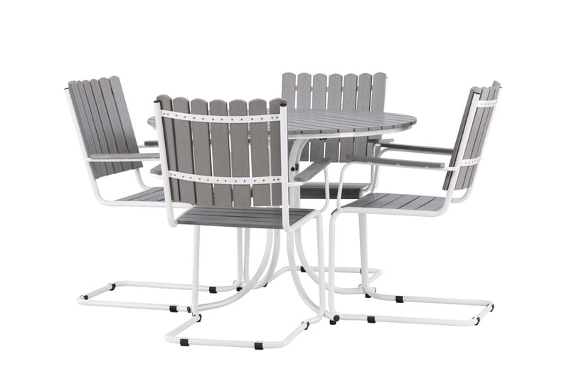 Holmsund Balkonggrupp 4-sits - Grå/Vit - Products - Utemöbler & utemiljö - Utegrupp - Cafegrupp & cafeset