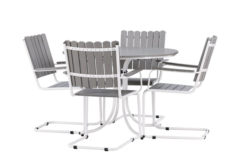 Holmsund Balkonggrupp 4-sits - Grå/Vit - Products - Utemöbler & utemiljö - Utegrupp - Cafegrupp & cafeset