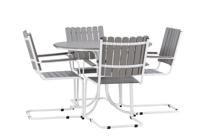 Holmsund Balkonggrupp 4-sits - Grå/Vit - Products - Utemöbler & utemiljö - Utegrupp - Cafegrupp & cafeset