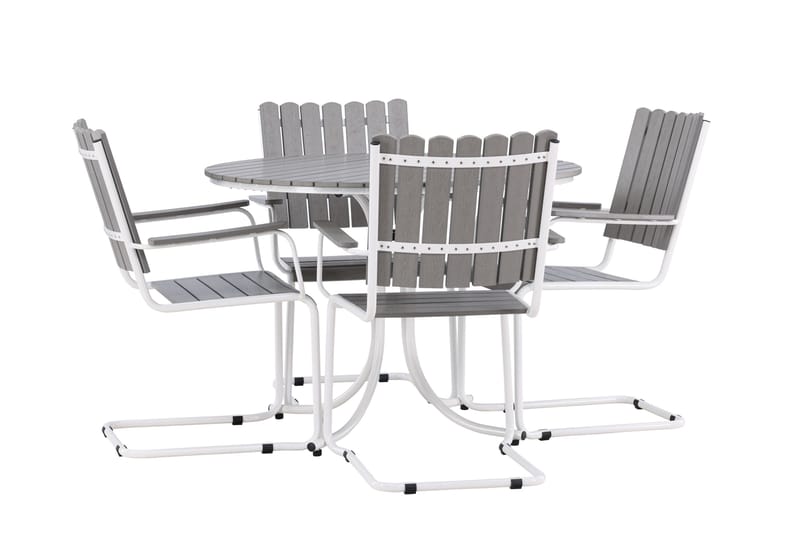 Holmsund Balkonggrupp 4-sits - Grå/Vit - Products - Utemöbler & utemiljö - Utegrupp - Cafegrupp & cafeset