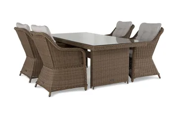 Marcus Matgrupp Utomhus 200 + 4 Fåtöljer m Dyna - Natur - Products - Utemöbler & utemiljö - Utegrupp - Matgrupp utomhus