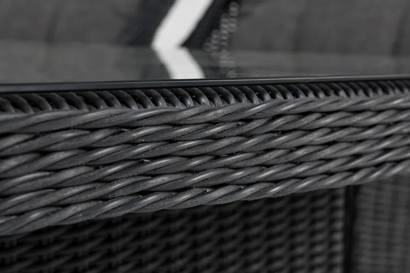 Marcus Matgrupp Utomhus 200 + 4 Fåtöljer m Dyna - Svart - Products - Utemöbler & utemiljö - Utegrupp - Matgrupp utomhus