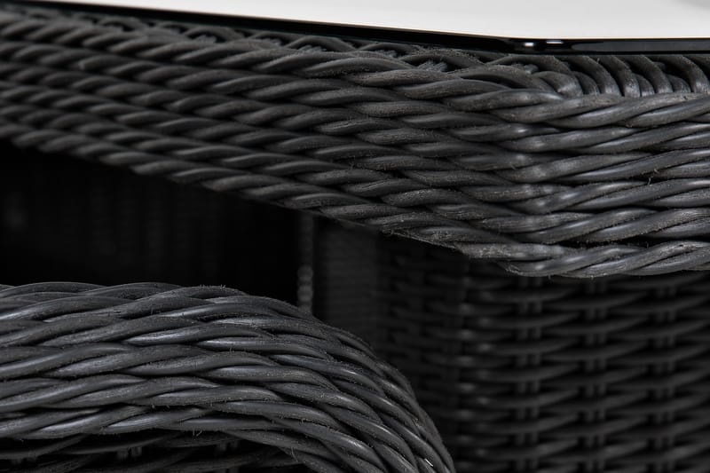 Marcus Matgrupp Utomhus 200 + 6 Light Fåtöljer m Dyna - Svart - Products - Utemöbler & utemiljö - Utegrupp - Matgrupp utomhus