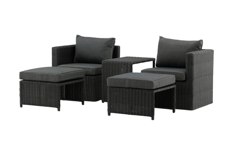 Quad Balkonggrupp 2-sits - Svart - Products - Utemöbler & utemiljö - Utegrupp - Cafegrupp & cafeset