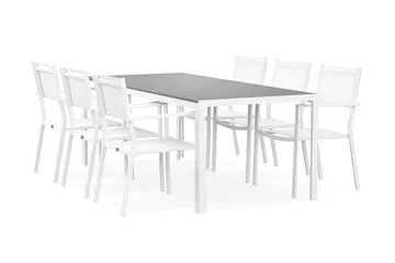 Tunis Matgrupp Utomhus 205x90 cm + 6 Tunis Stapelstol - Products - Utemöbler & utemiljö - Utegrupp - Matgrupp utomhus