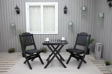 Utomhusmöbelgrupp Wilma & Visby - Svart - Products - Utemöbler & utemiljö - Utegrupp - Cafegrupp & cafeset