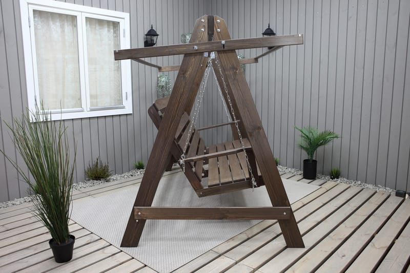 Pelle 3-sits Hammock utan tak - Brun - Products - Utemöbler & utemiljö - Utesoffa - Hammock