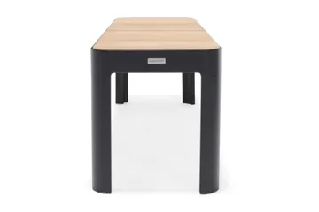 Portals Utebänk 143 cm - Svart/Trä - Products - Utemöbler & utemiljö - Utesoffa - Trädgårdsbänk & utebänk