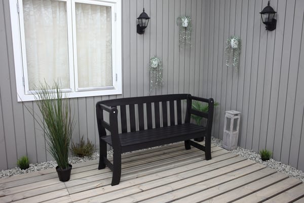 Rosenberg Utesoffa - Kaffesvart - Products - Utemöbler & utemiljö - Utesoffa - Trädgårdsbänk & utebänk